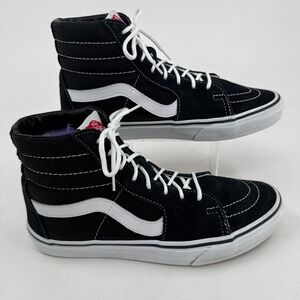 Vans Old Skool SK8 HI Shoes UNISEX Black Lace‎ Up Skate Sneakers 7.5 MEN 9 WOMEN